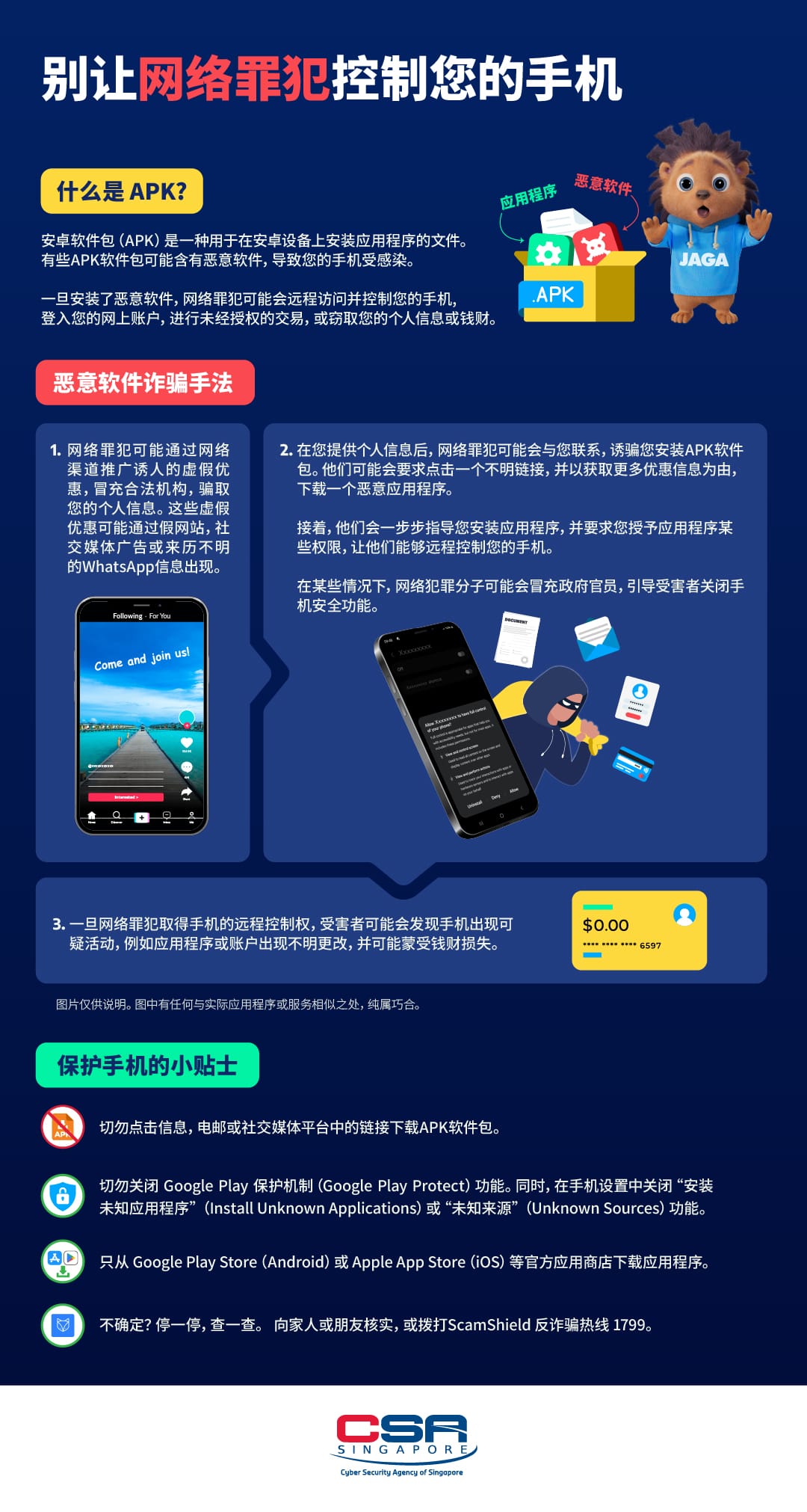 Malware-enabled scams infographic (Chinese)